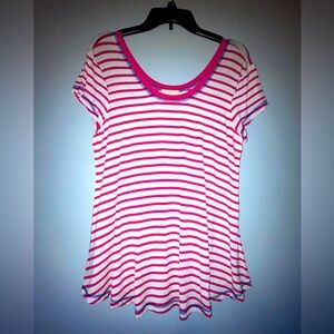 💘Cupid Striped Pink and White Women's Top